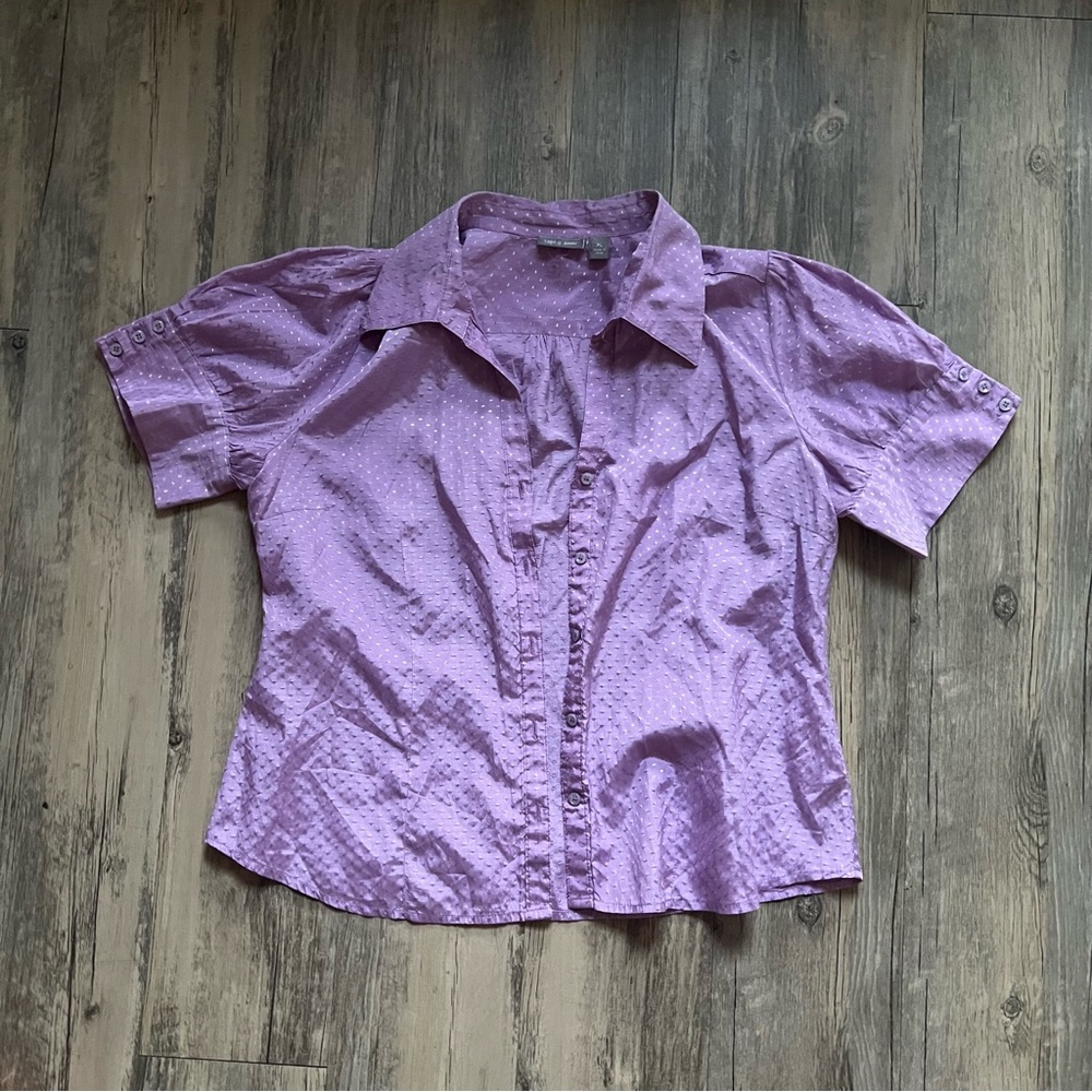 apt. 9 Purple Button Up Dress Shirt